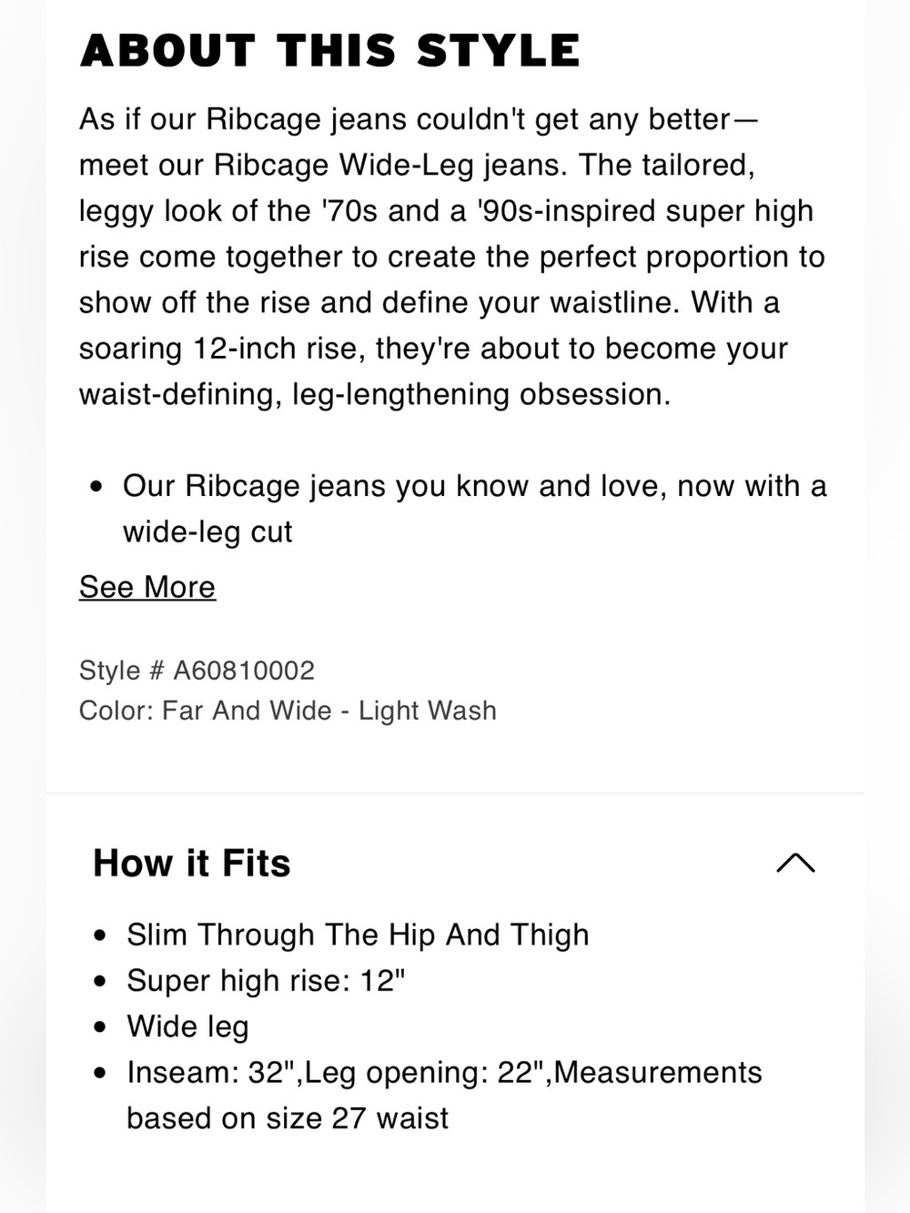 Women’s Levi's Ribcage Wide Leg Jean - Picture 8 of 8